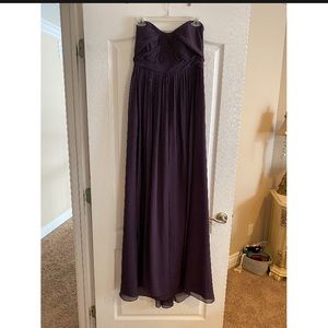 Jenny Yoo Strapless Plum Dress